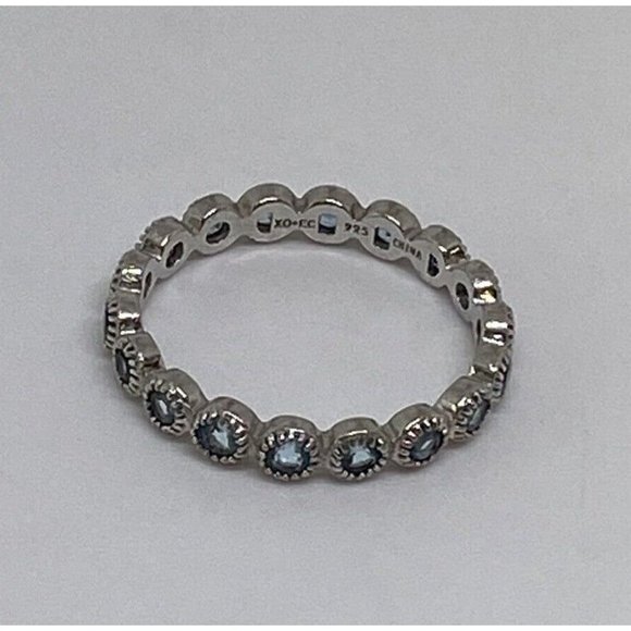 925 STERLING SILVER RING WITH TOPAZ SIZE 8 - Picture 5 of 7